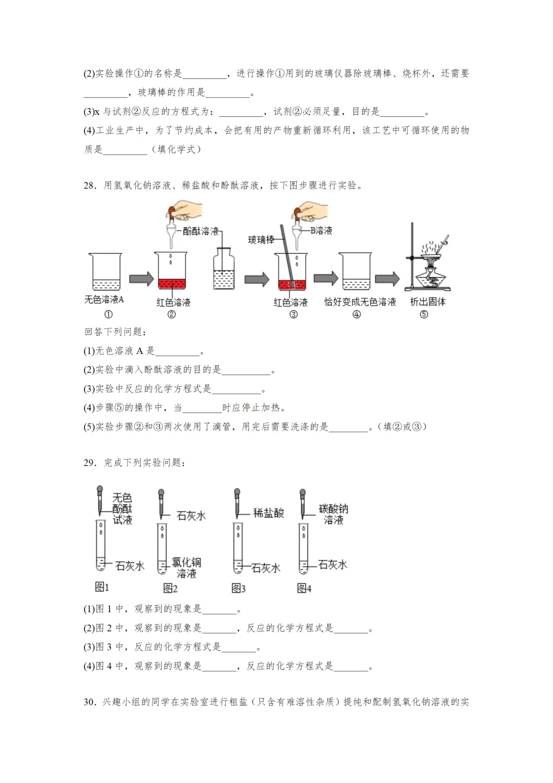 F997 2026决胜中考 《专题训练---常见的酸碱盐 》[Word可编辑] 第5张