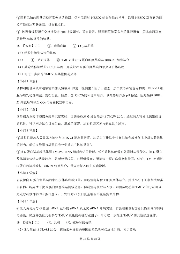 2026北京昌平高三一模生物试卷 第15张