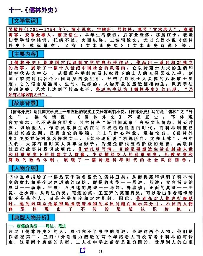 中考必考的12部名著知识点 第9张