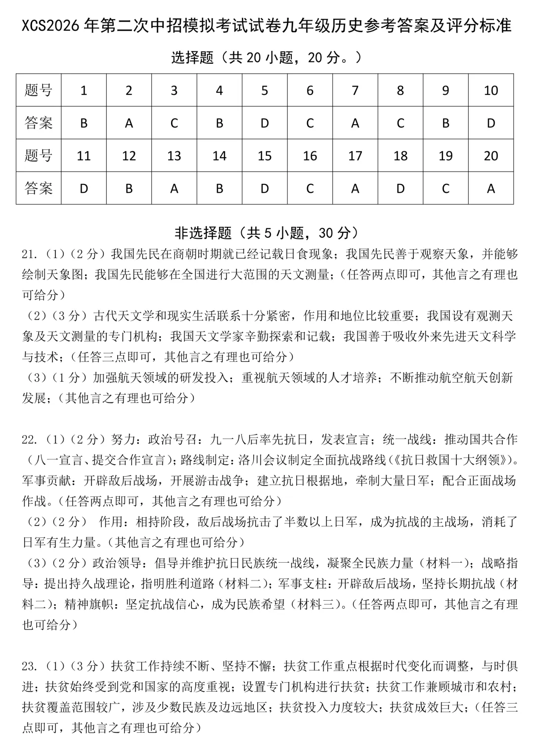 2026年许昌市中考二模(7科全)试卷、听力及答案 第60张