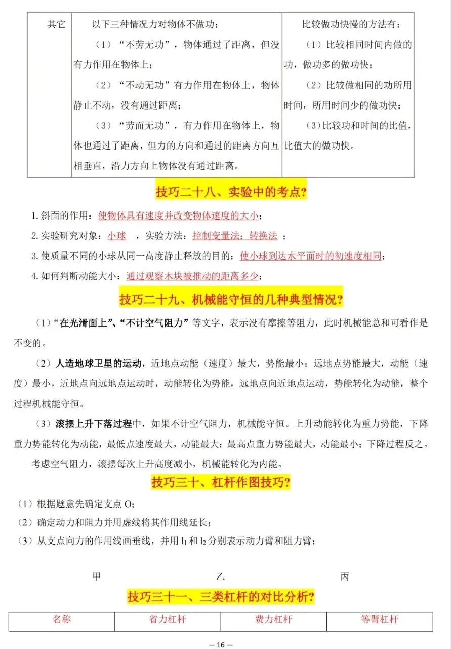 超全整理!中考物理解题技巧大集合 第16张 超全整理!中考物理解题技巧大集合 第16张