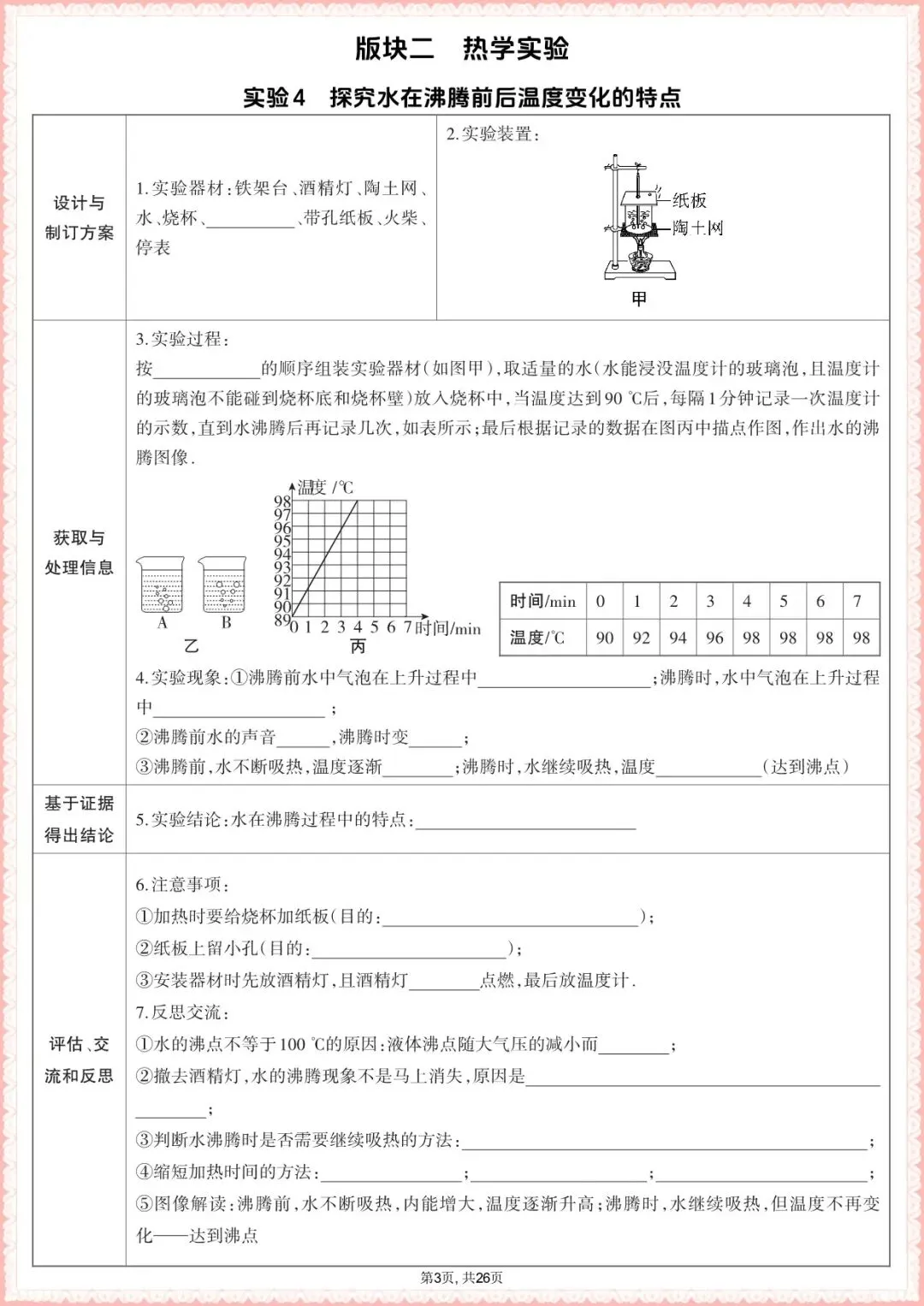 【中考物理实验汇总】2026年中考物理核心实验汇总(可下载打印) 第4张