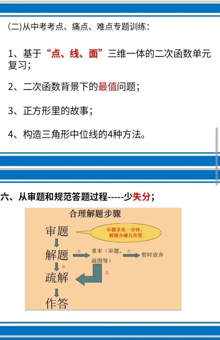 2026年安徽省中考数学冲刺备考策略(张正茂名师讲座电子版课件) 第10张
