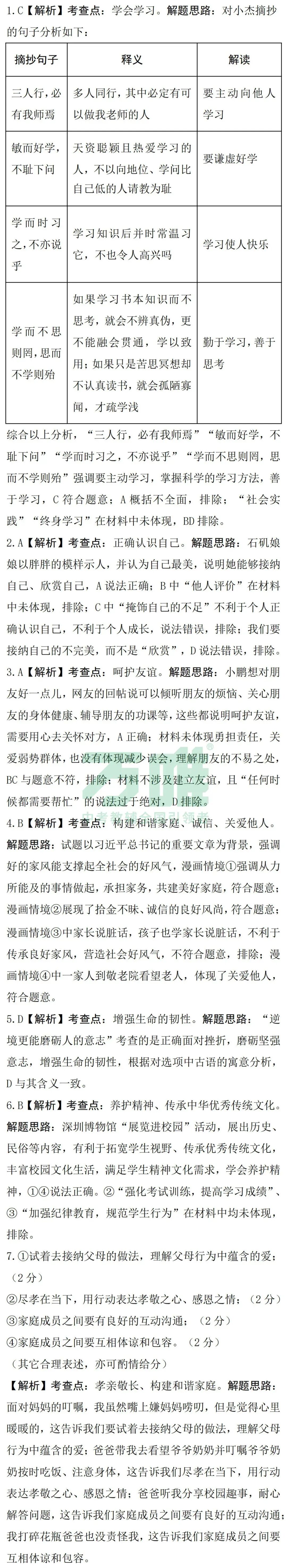 黑白卷团队预测 | 2026中考道法必考知识&题目(可下载打印) 第11张
