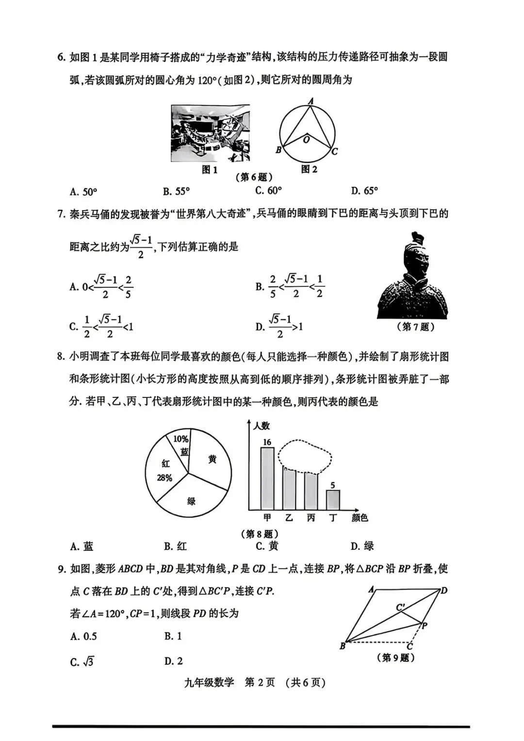 中招考试-许昌市二模数学试卷及答案 第2张