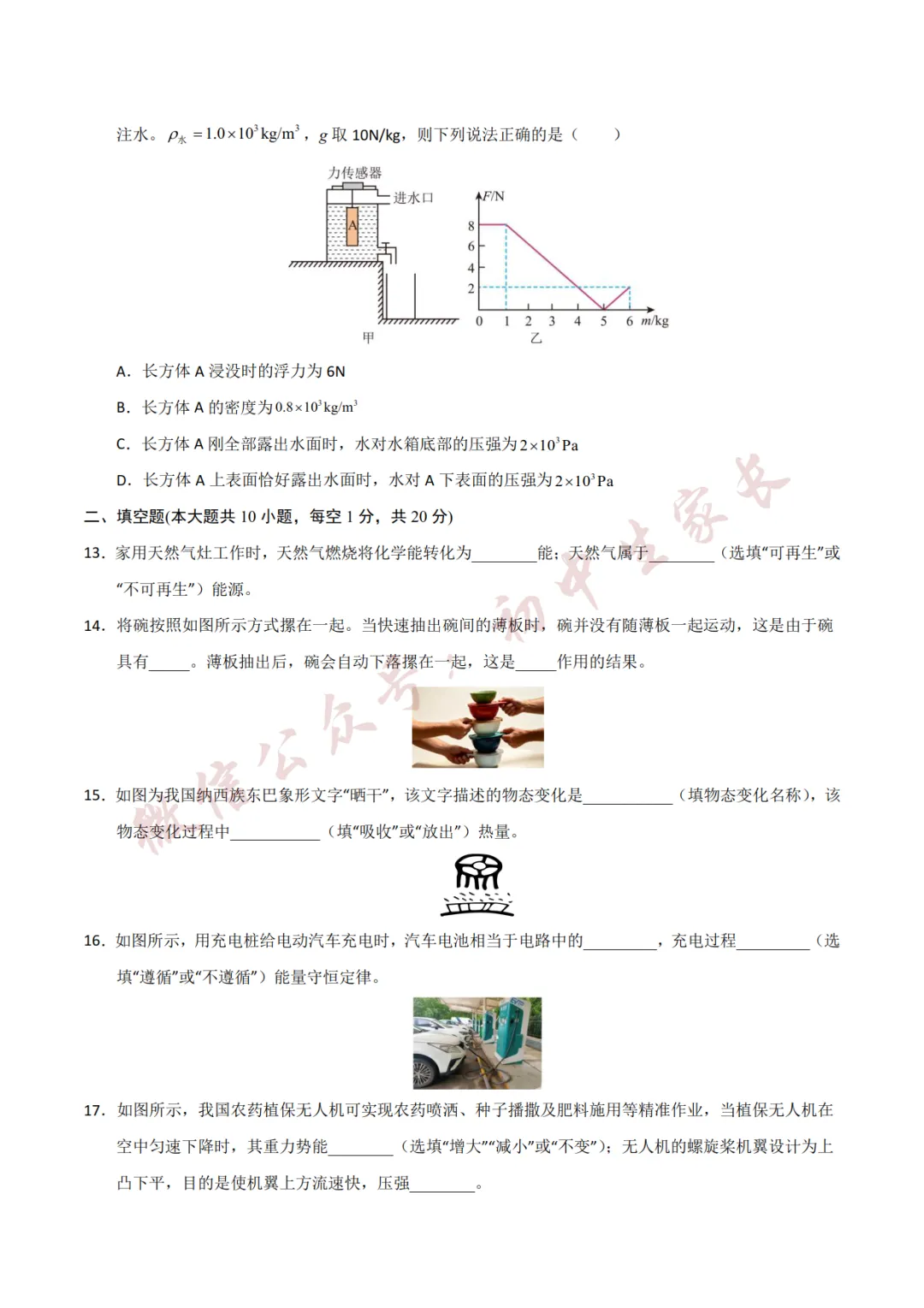 2026年中考物理押题预测卷(附答案解析,可打印),孩子提分必备! 第5张