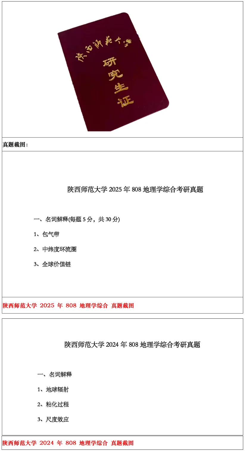 陕西师范大学2027考研真题和资料 | 陕西师范大学地理学考研808地理学综合答案笔记习题!持续更新中…… 第12张 陕西师范大学2027考研真题和资料 | 陕西师范大学地理学考研808地理学综合答案笔记习题!持续更新中…… 第12张