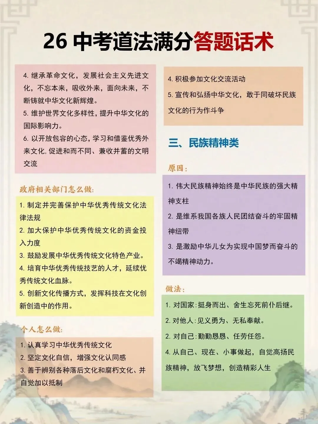 下个月中考道法,不管考啥,你就记住一个 第6张
