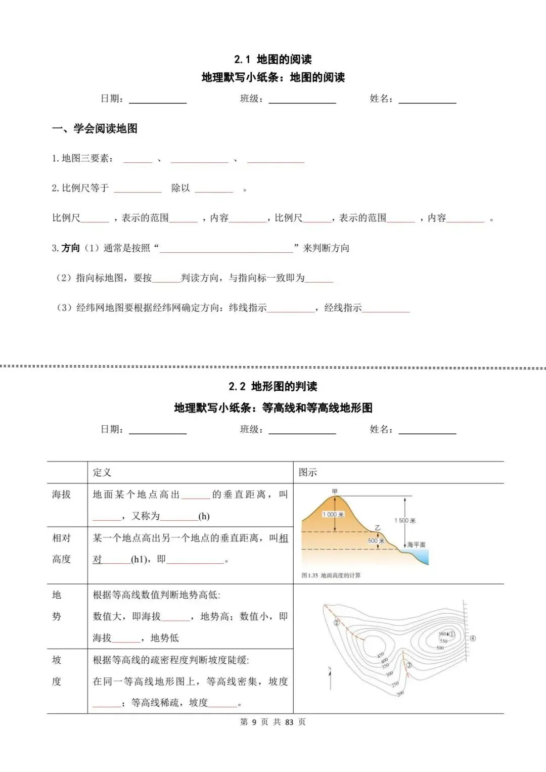 地理会考|2026初中地理中考知识点默写小纸条(全四册)电子可打印版! 第12张