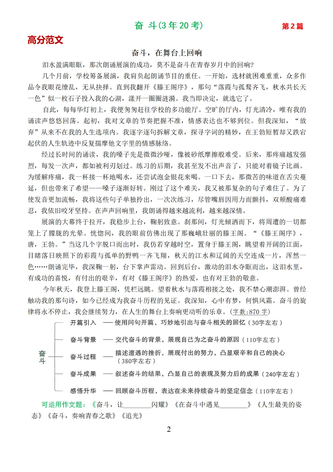 2026中考作文热点30篇(含高频主题+万能模板)|可下载 第5张