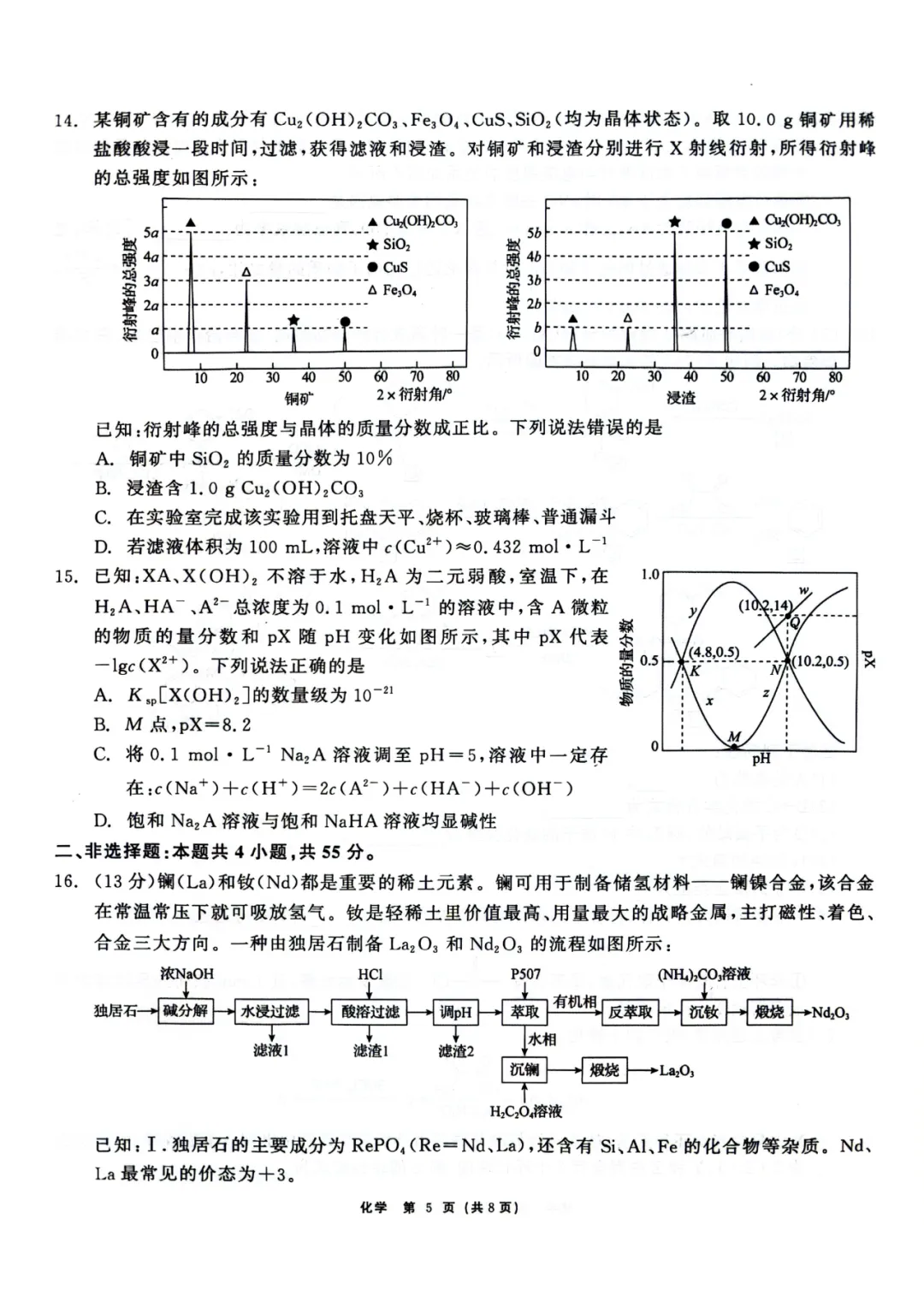 2026届黑龙江省齐齐哈尔市高三第二次模拟考试化学试卷及答案解析 第5张