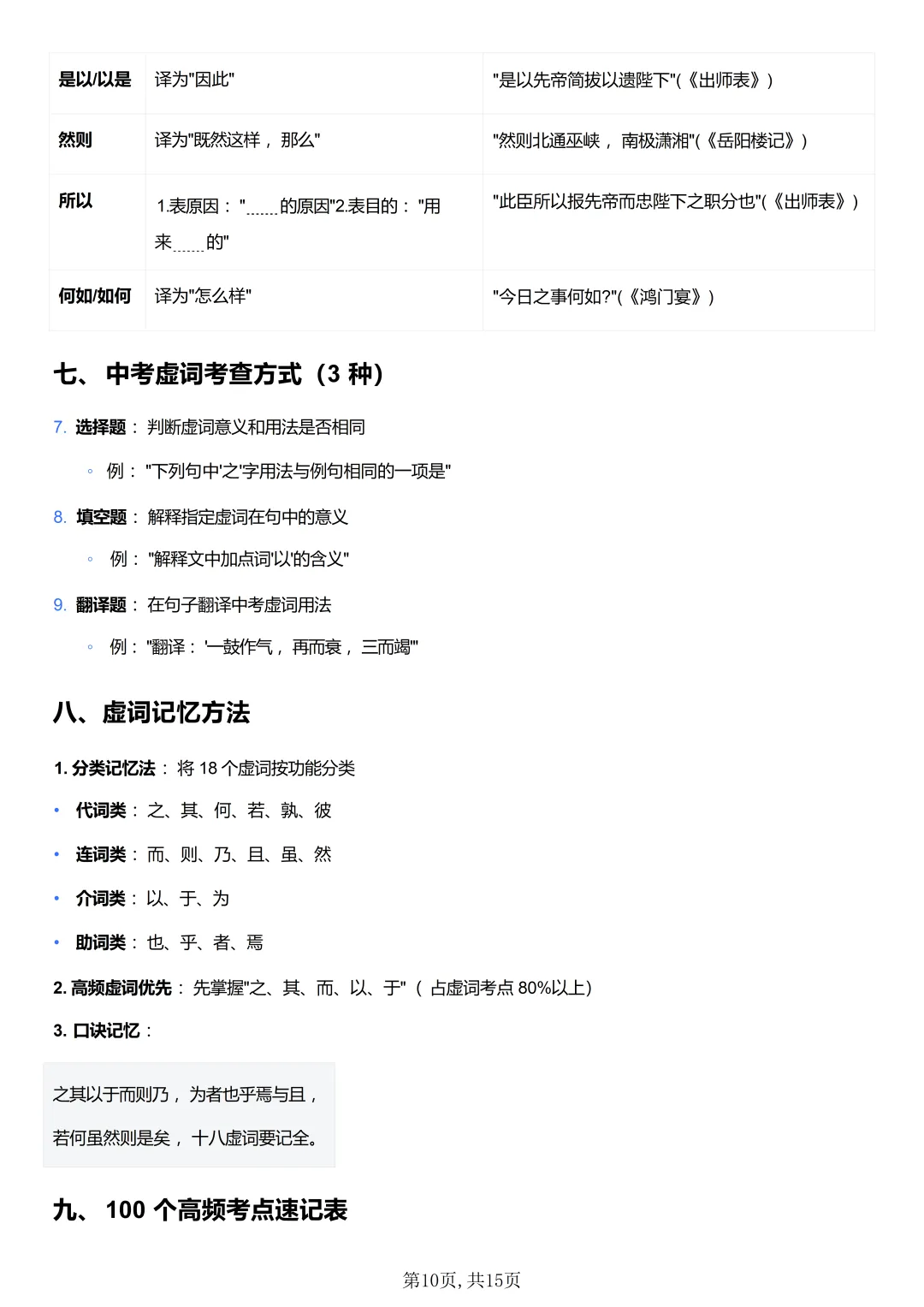 2026中考语文重点文言文虚词 100 个|可下载 第12张