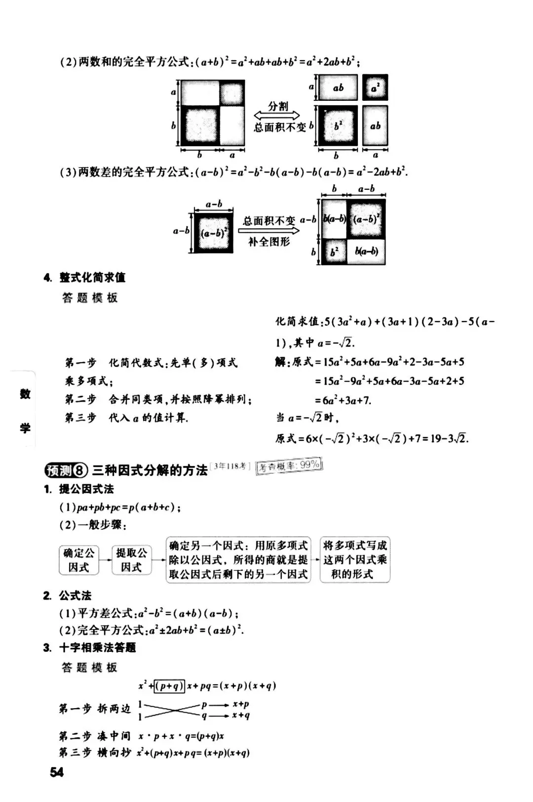 记住2026中考数学核心考点 第4张
