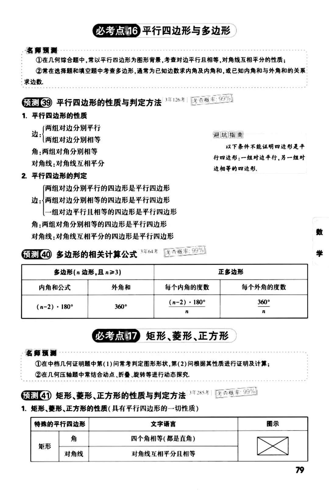 记住2026中考数学核心考点 第22张