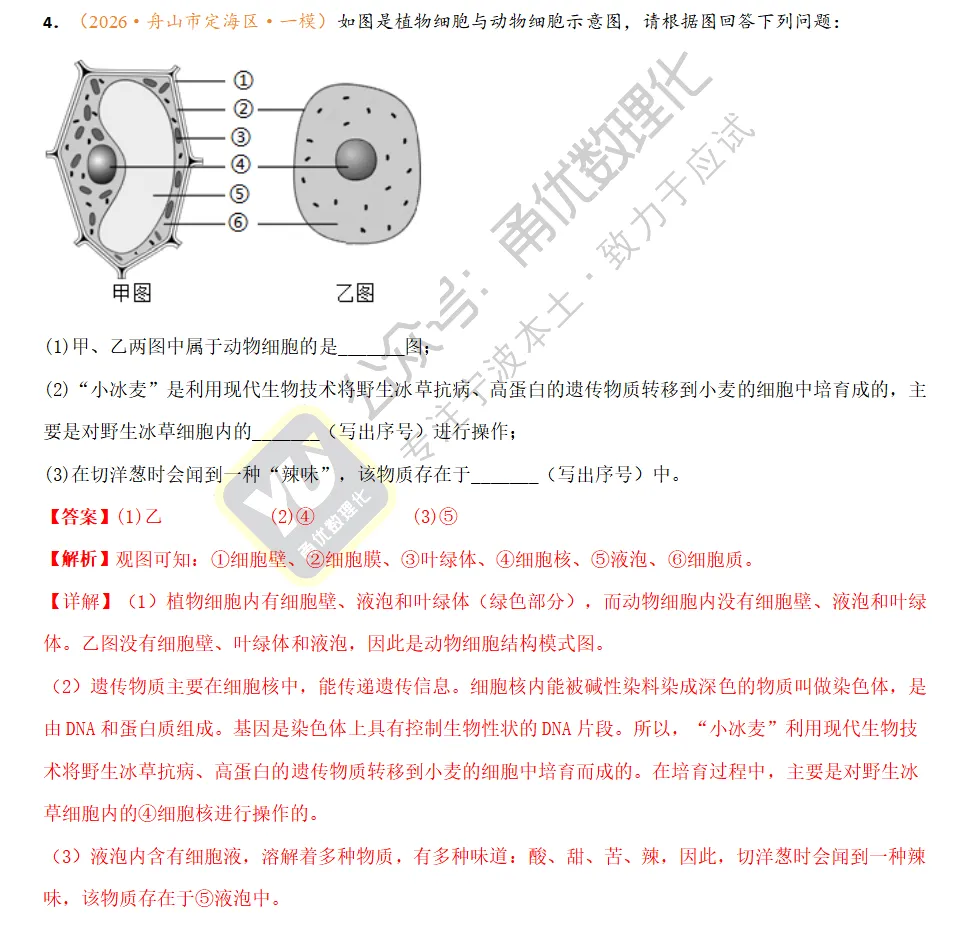 【备战宁波中考】2026年浙江中考科学终极押题猜想(2026年科学一模题型分类汇编)-第5张图片-四季读书网 【备战宁波中考】2026年浙江中考科学终极押题猜想(2026年科学一模题型分类汇编)-第5张图片-四季读书网
