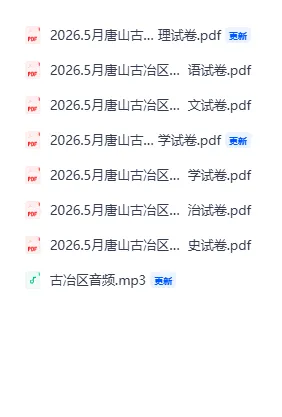 2026.5月唐山古冶区九年级二模全科试卷(含答案和听力) 第5张