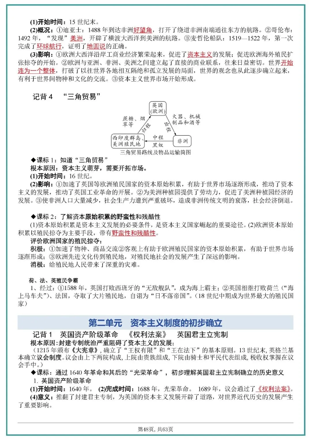 中考历史全六册复习提纲 第48张 中考历史全六册复习提纲 第48张