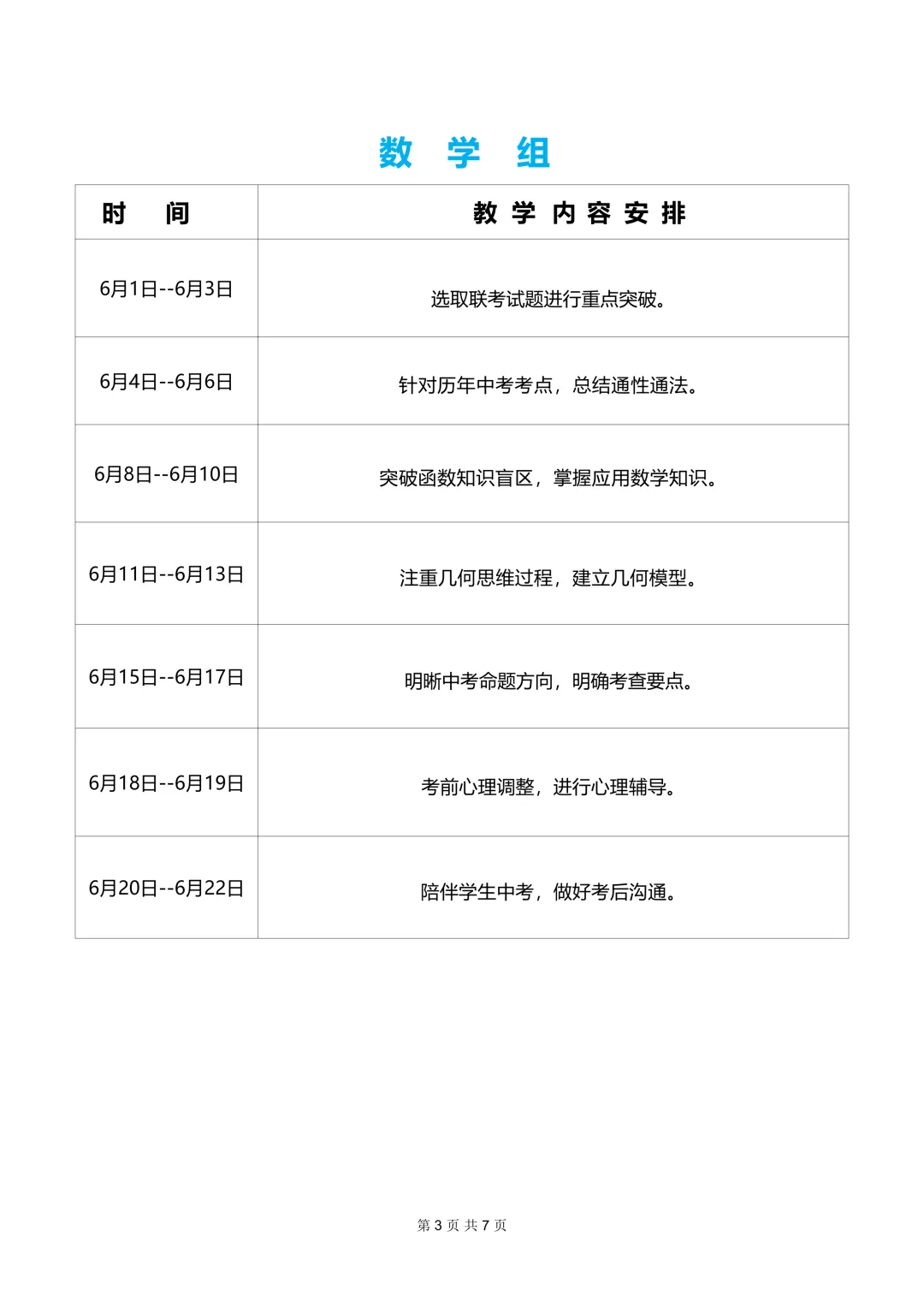 毕节市国中学校初2026届中考冲刺阶段教学工作计划 第6张 毕节市国中学校初2026届中考冲刺阶段教学工作计划 第6张