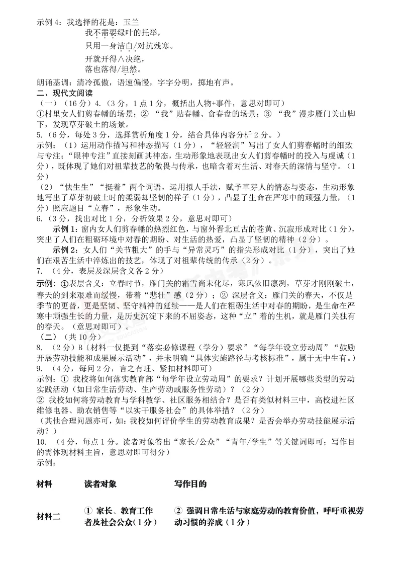 [二模]2026年三门峡市二模试卷(7科全)试卷、听力及参考答案 第10张