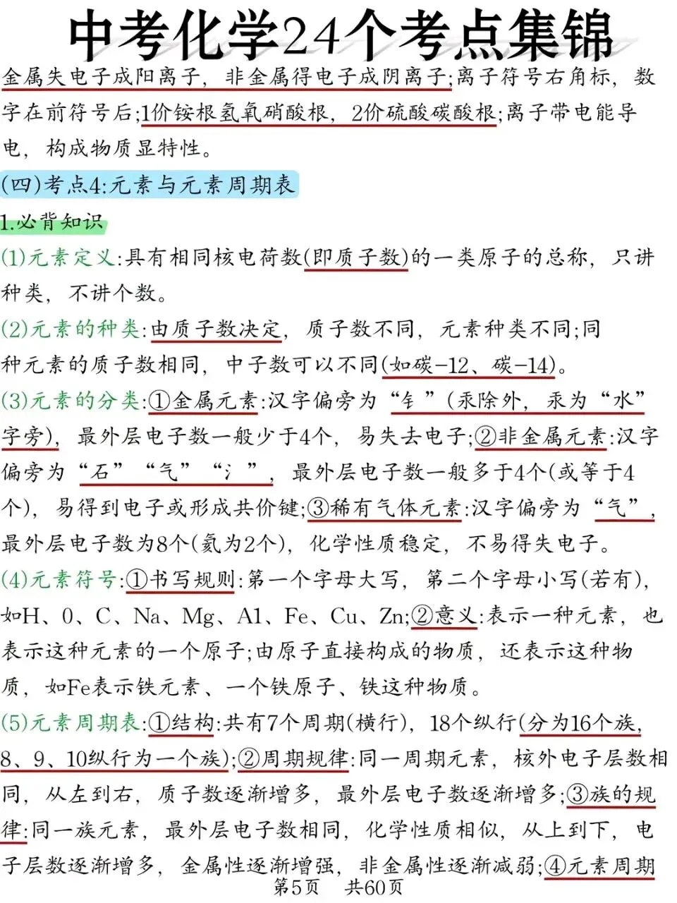 中考化学24个考点集锦 第5张