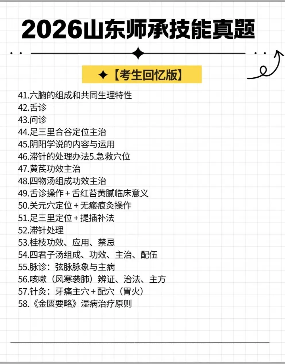 2026年山东师承技能真题三(52号令) 第2张 2026年山东师承技能真题三(52号令) 第2张