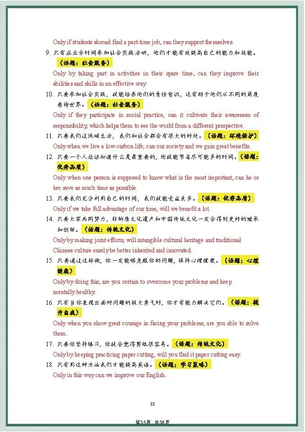中考英语《20套》万能写作模板+作文句式训练 第51张