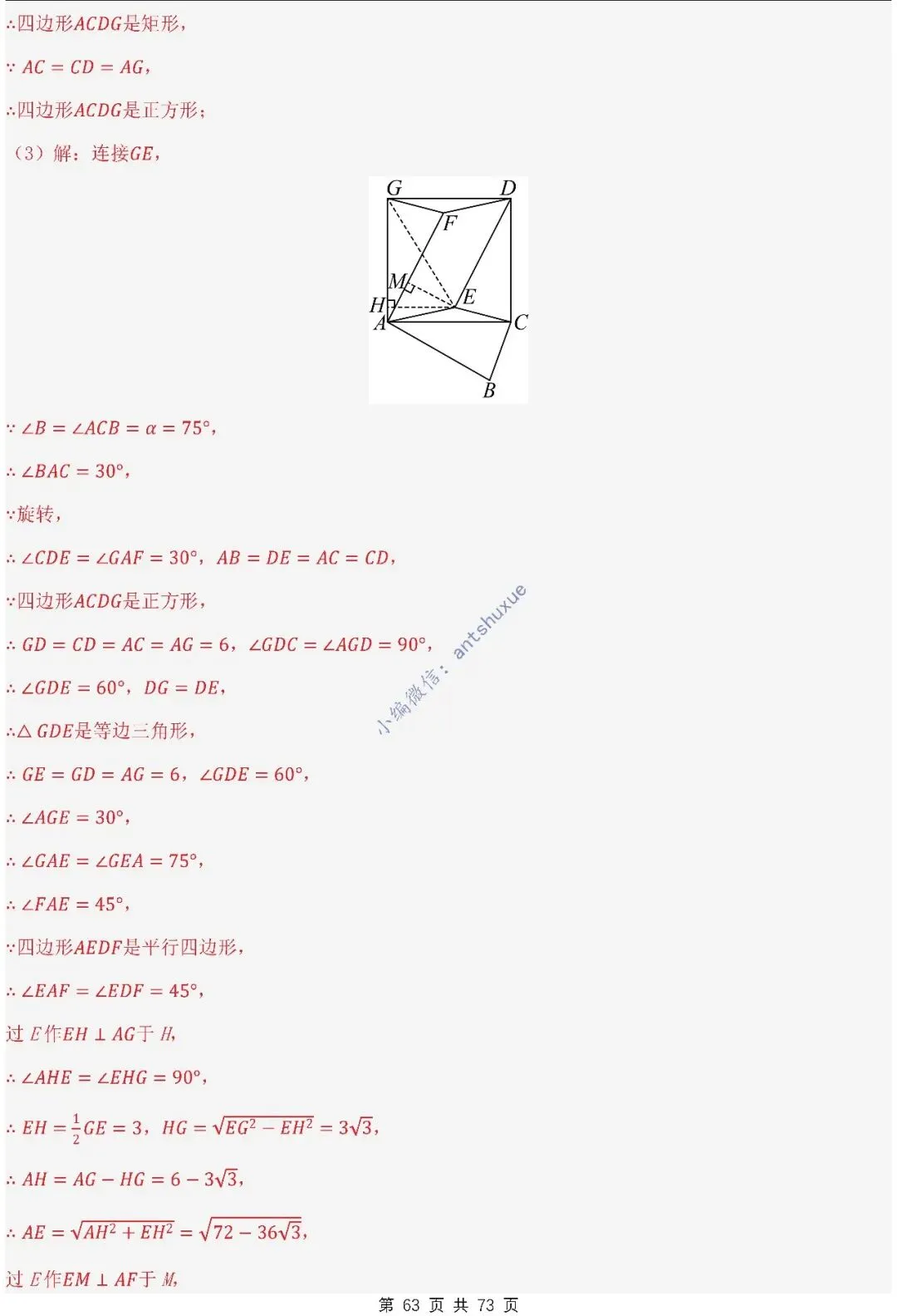 中考满分:利用旋转的性质求解(4种题型17个重难点)含word 第63张