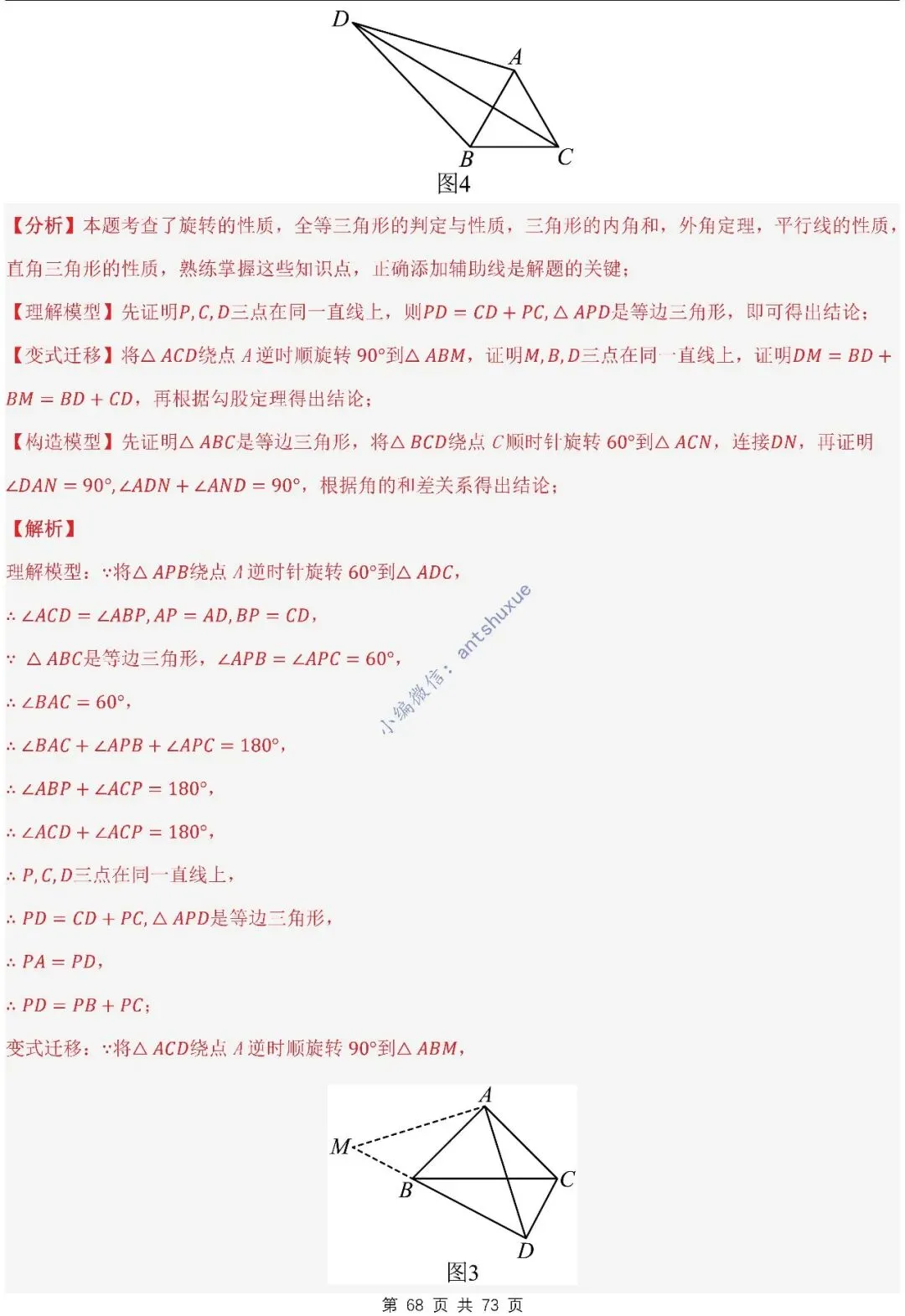 中考满分:利用旋转的性质求解(4种题型17个重难点)含word 第68张