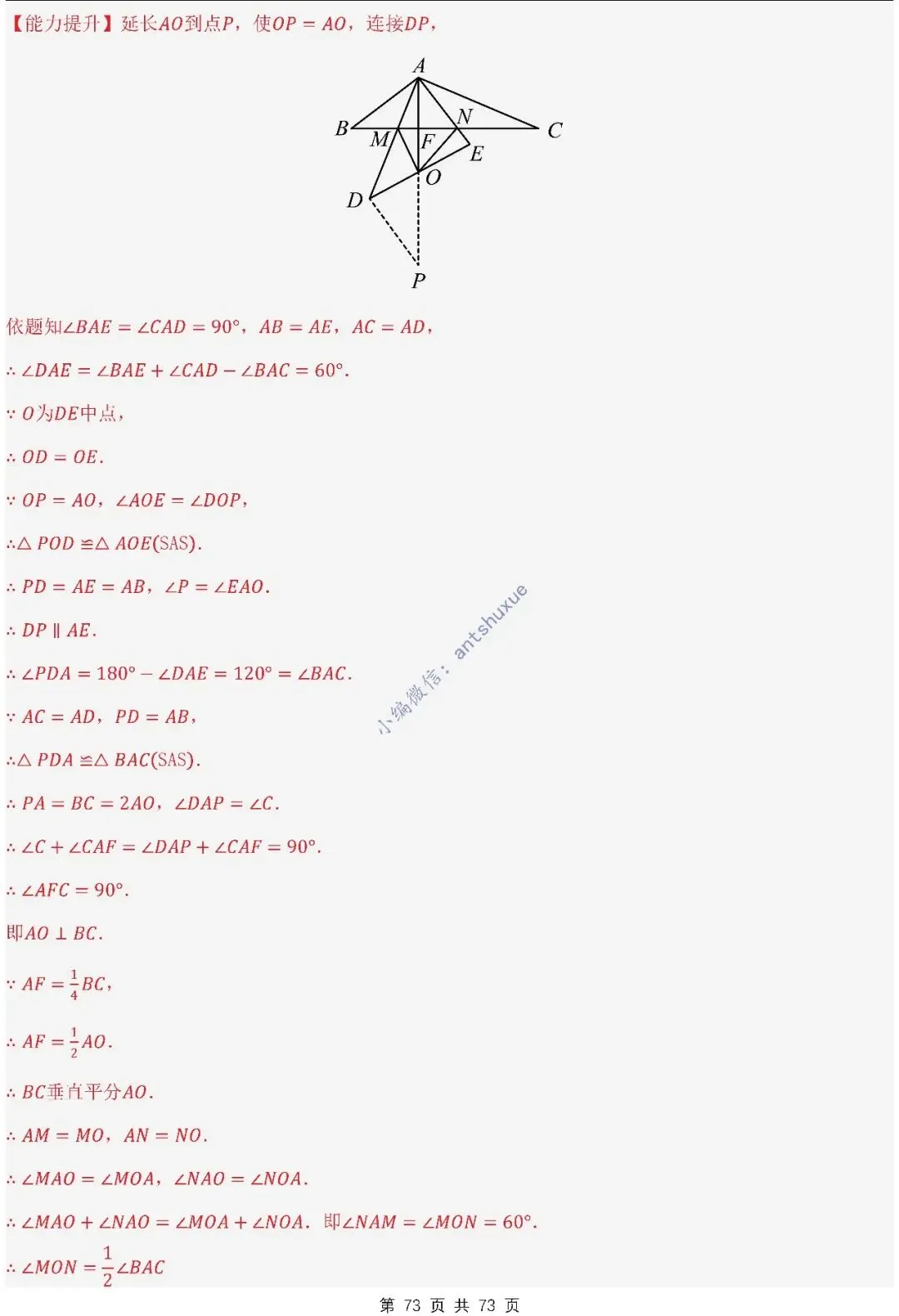 中考满分:利用旋转的性质求解(4种题型17个重难点)含word 第73张