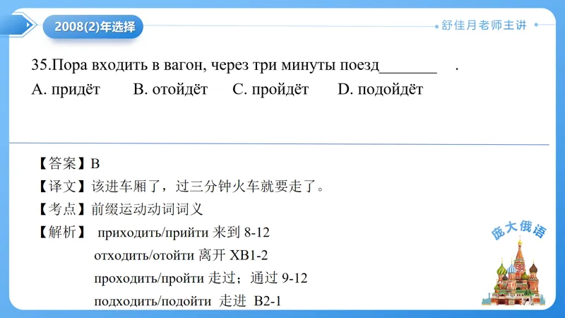 真题课件系列2008(2)语法选择题解析 第20张