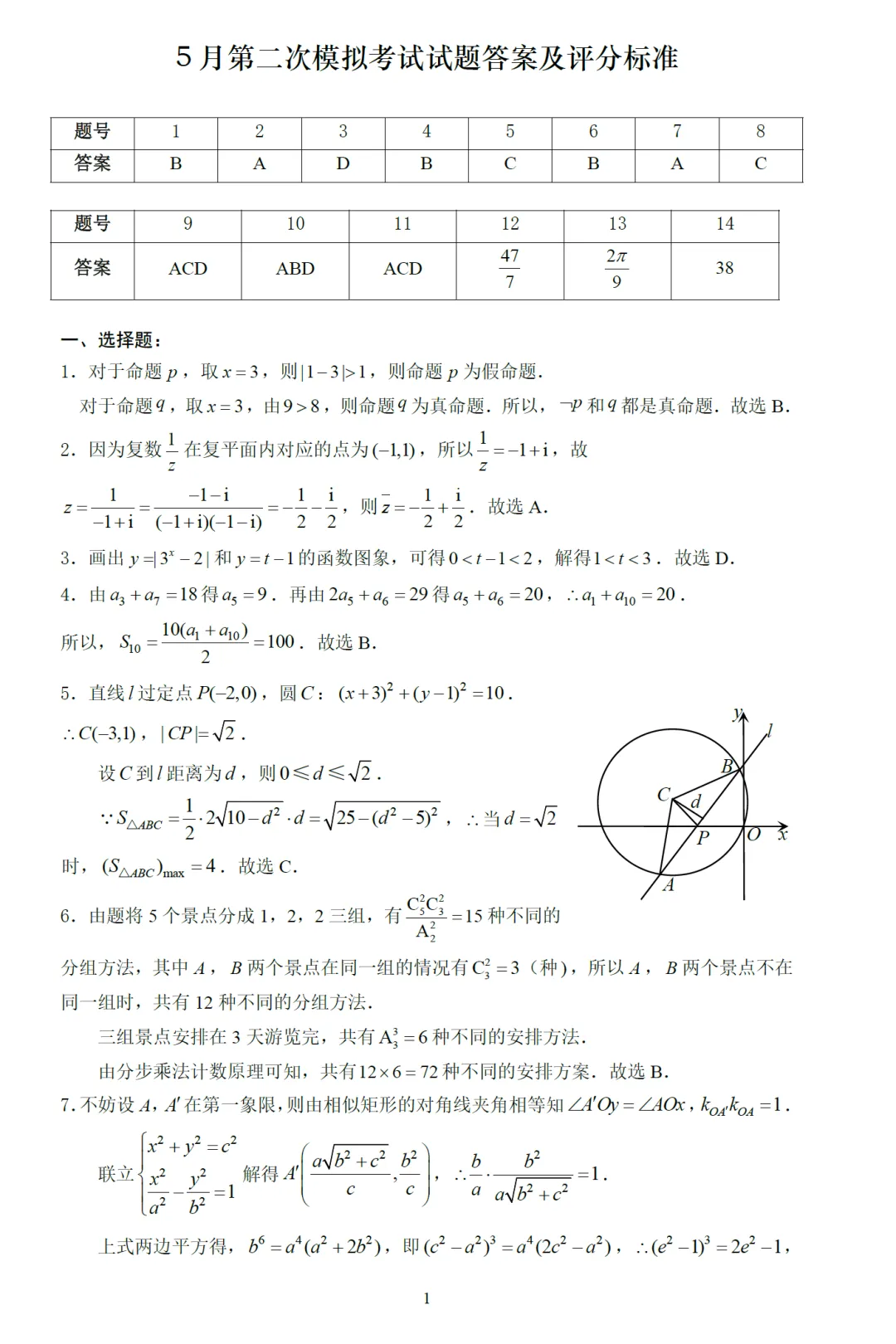 湖北省黄冈中学二模高三数学试卷及逐题解析(2026.5) 第10张 湖北省黄冈中学二模高三数学试卷及逐题解析(2026.5) 第10张