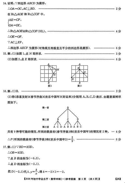 2026中考数学冲刺一 金太阳 第10张