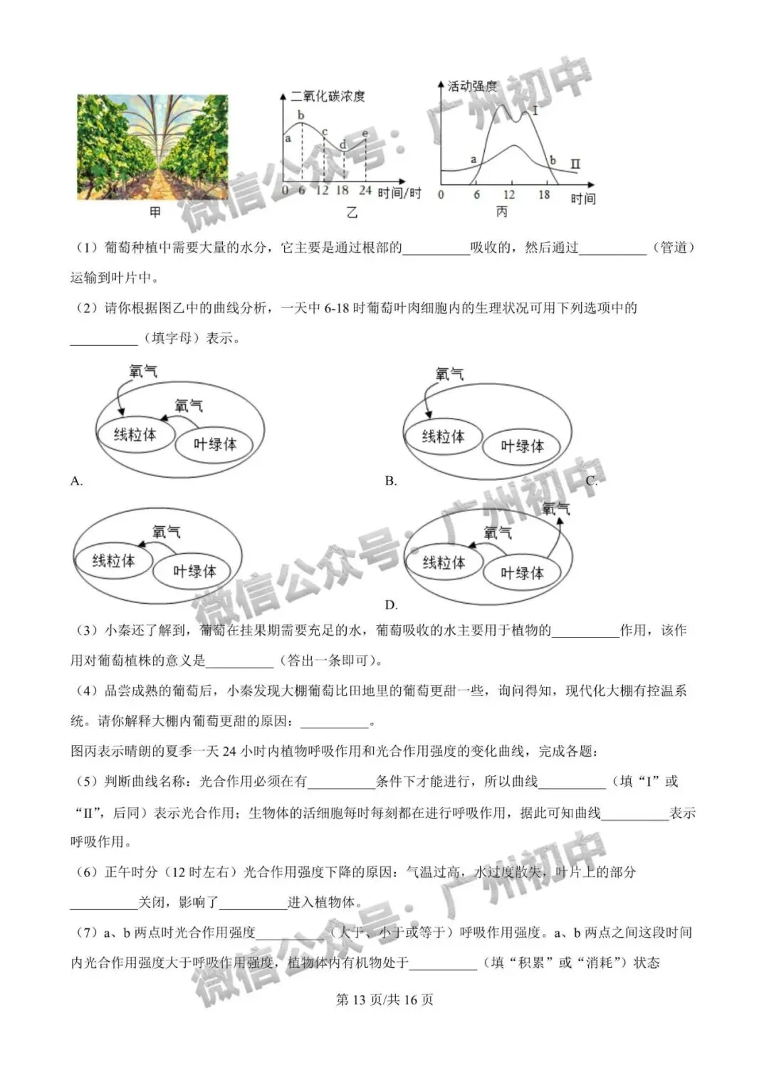 【期中试卷】广州初中下学期期中考试题260+套(含答案)汇总! 第125张