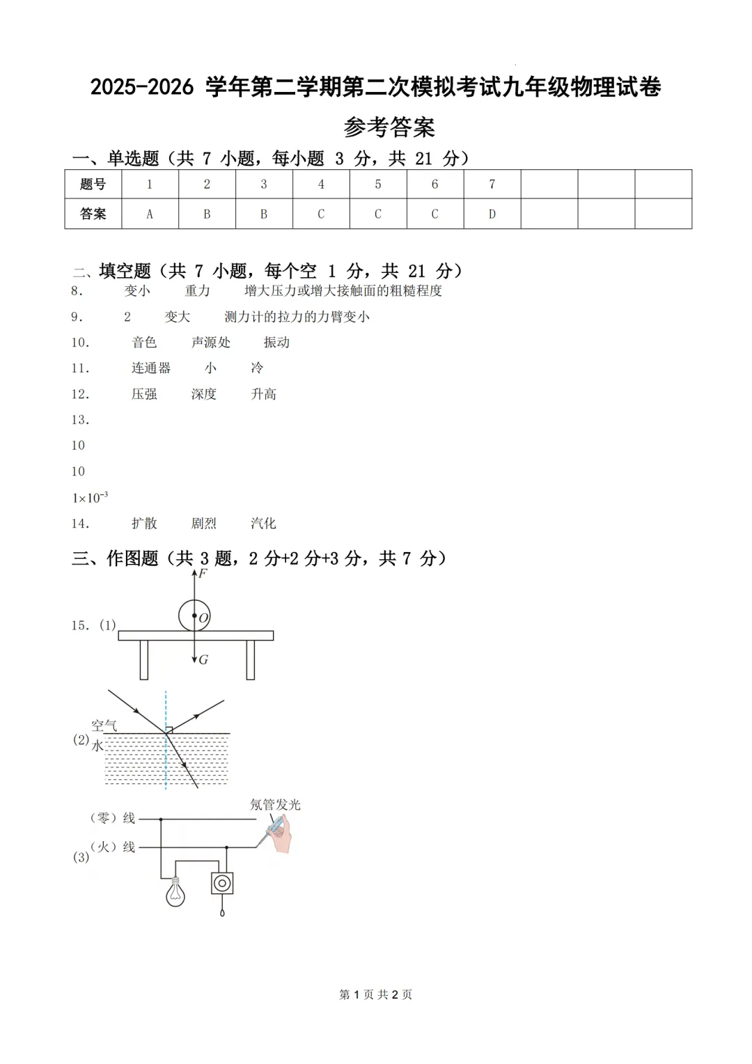 中考二模|2026年广东省东莞市八校联考二模试卷 第4张 中考二模|2026年广东省东莞市八校联考二模试卷 第4张