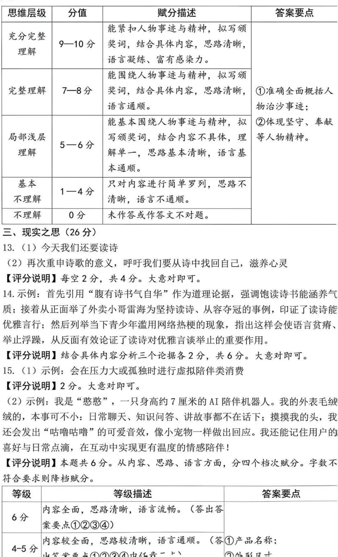 2026年山西省中考名校模拟(5月)-语文试卷以及解析 第11张 2026年山西省中考名校模拟(5月)-语文试卷以及解析 第11张