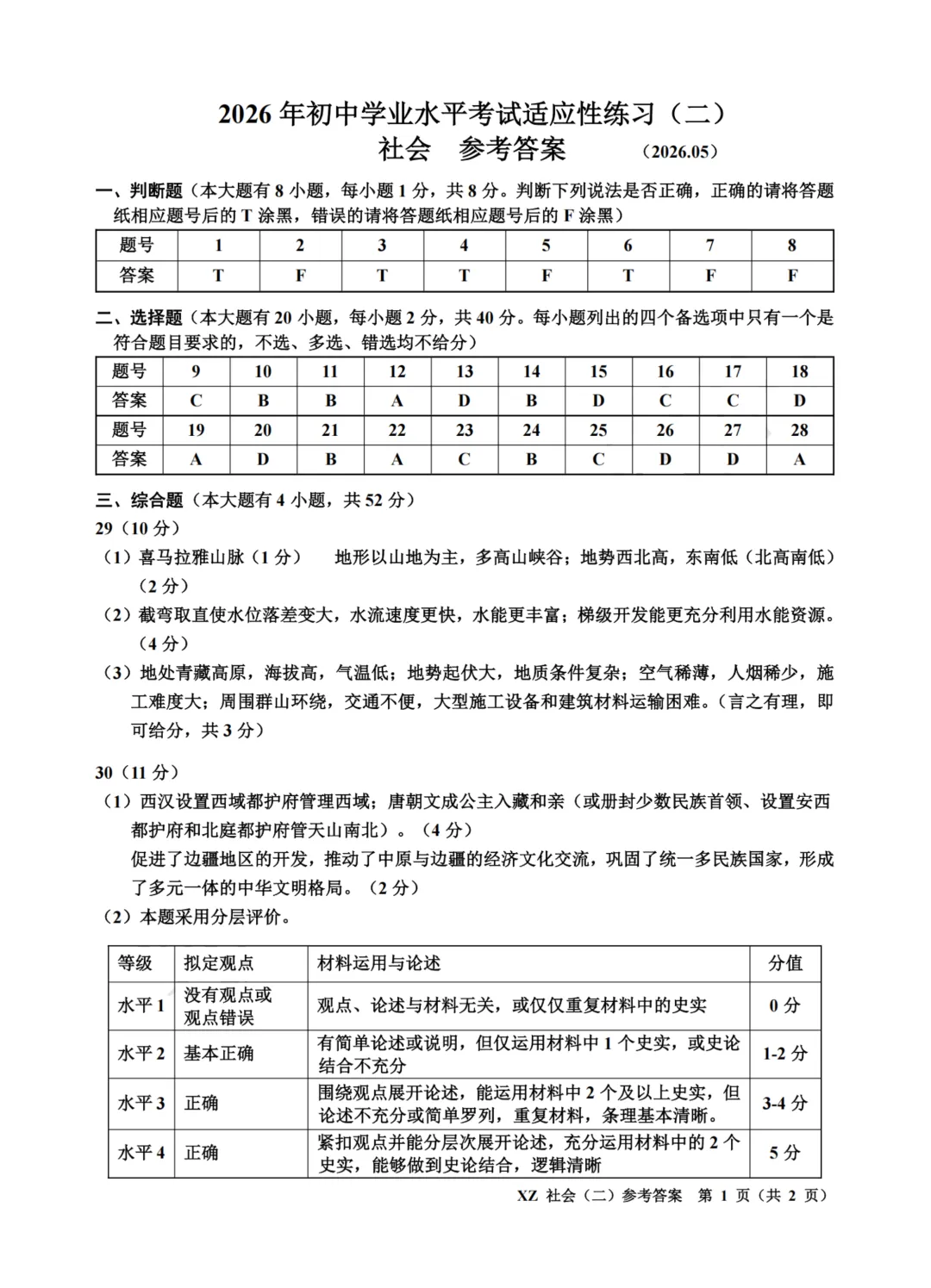 中考二模|2026年浙江省嘉兴市秀洲区二模试卷(全科) 第17张
