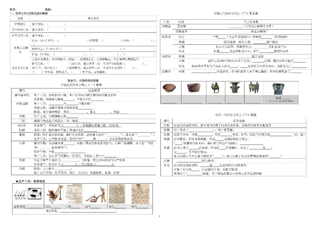 【中考历史冲刺】2026年中考历史倒计时专题默写清单默写版+知识清单 第4张