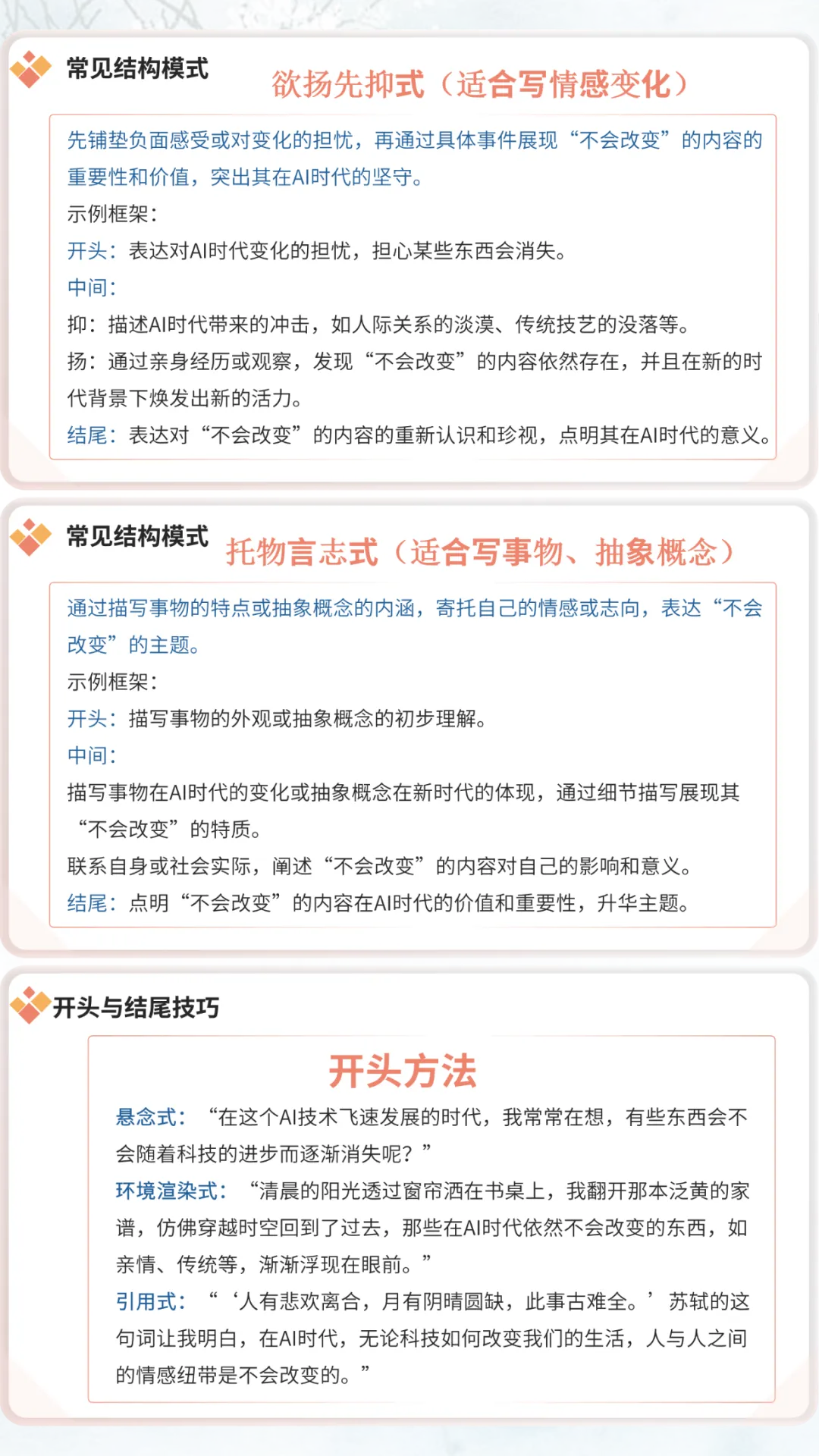中考语文作文猜押:《AI时代,____不会改变》写作技巧课件 第6张