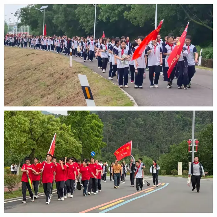 励志远足淬意志 誓师出征战中考 ——汤泉中学举行中考冲刺誓师暨“励志青春,拥抱自然”远足活动 第20张