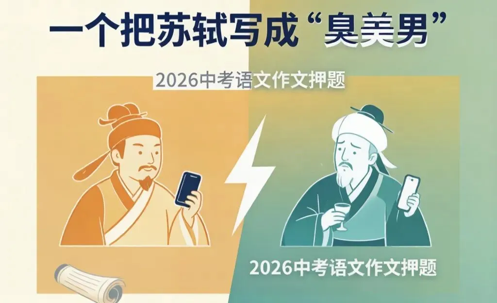 2026中考语文作文押题|同样是写穿越,一个把苏轼写成“臭美男”,一个把李白写哭了 第1张
