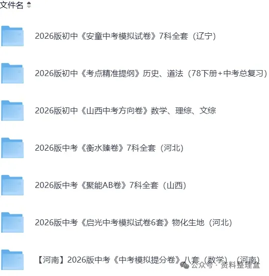 【中考押题卷】2026全国各省中考模拟押题冲刺( 定心卷 天星载望 逆袭卷 模拟卷冲刺卷等)无偿分享,持续更新 第2张