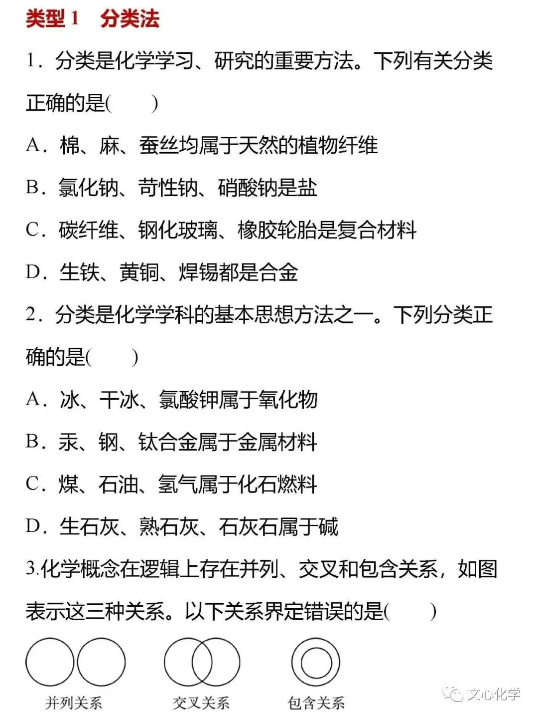 【中考专练】《化学思想方法的应用》专题精练(分享打印版) 第1张