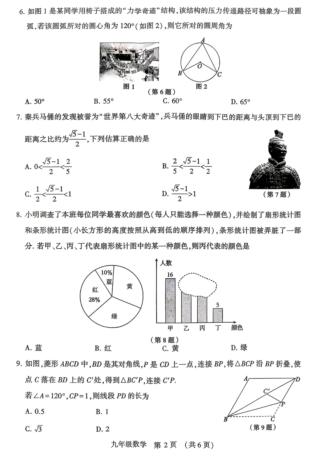 2026年各地九年级中招二模数学试卷及答案最新汇总2(开封市、三门峡市、南阳市、漯河市、许昌市),鹤壁市一模,文末下载pdf 第2张