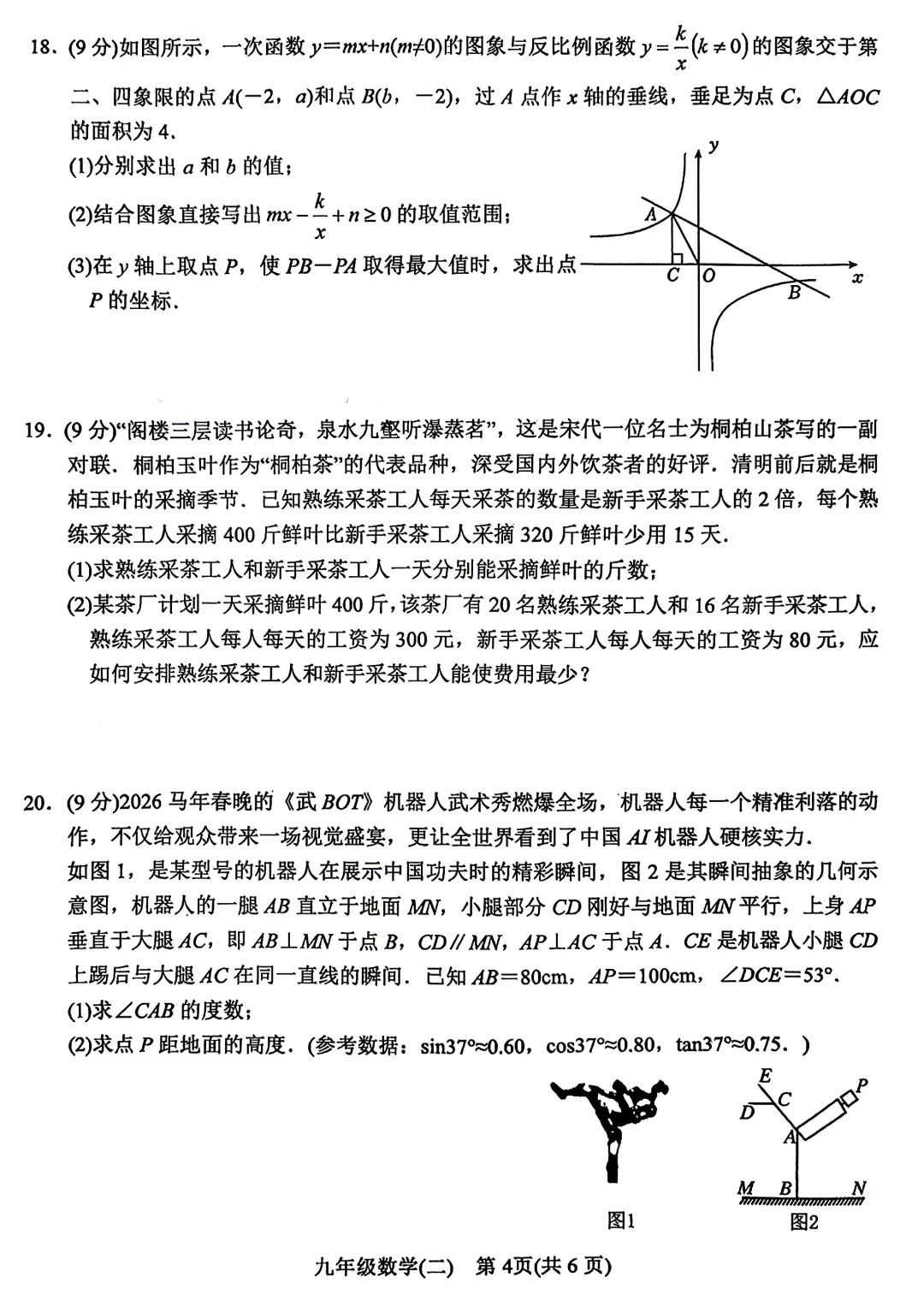 2026年各地九年级中招二模数学试卷及答案最新汇总2(开封市、三门峡市、南阳市、漯河市、许昌市),鹤壁市一模,文末下载pdf 第26张