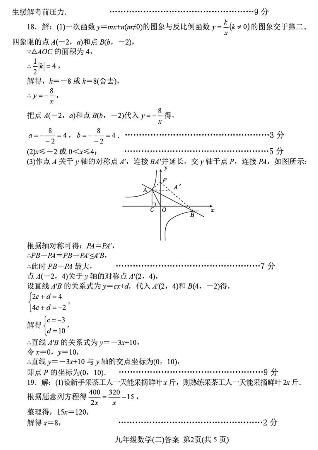 2026年各地九年级中招二模数学试卷及答案最新汇总2(开封市、三门峡市、南阳市、漯河市、许昌市),鹤壁市一模,文末下载pdf 第30张