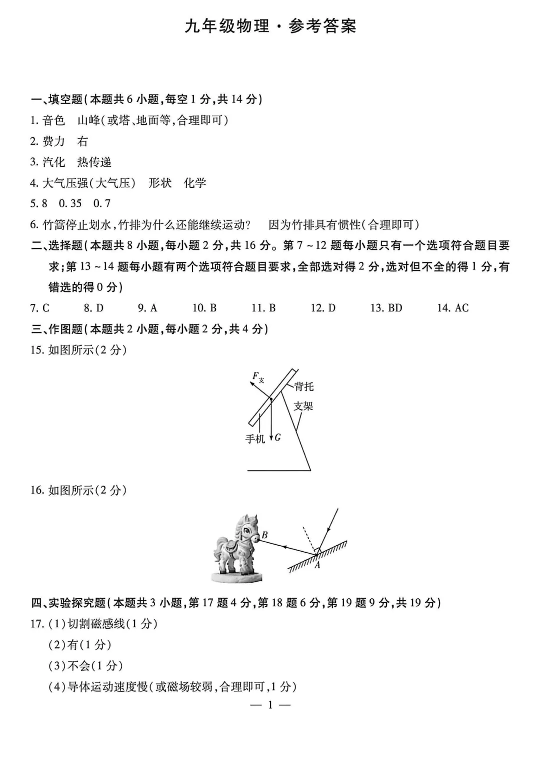 2026年各地九年级中招二模物理试卷及答案(开封市、三门峡市、南阳市、漯河市、许昌市)、鹤壁市一模最新汇总,文末下载pdf 第16张