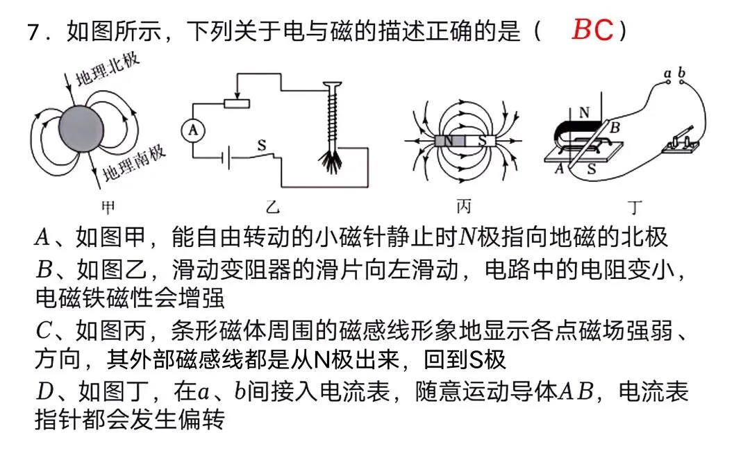 中考物理押题07电磁转换 第4张