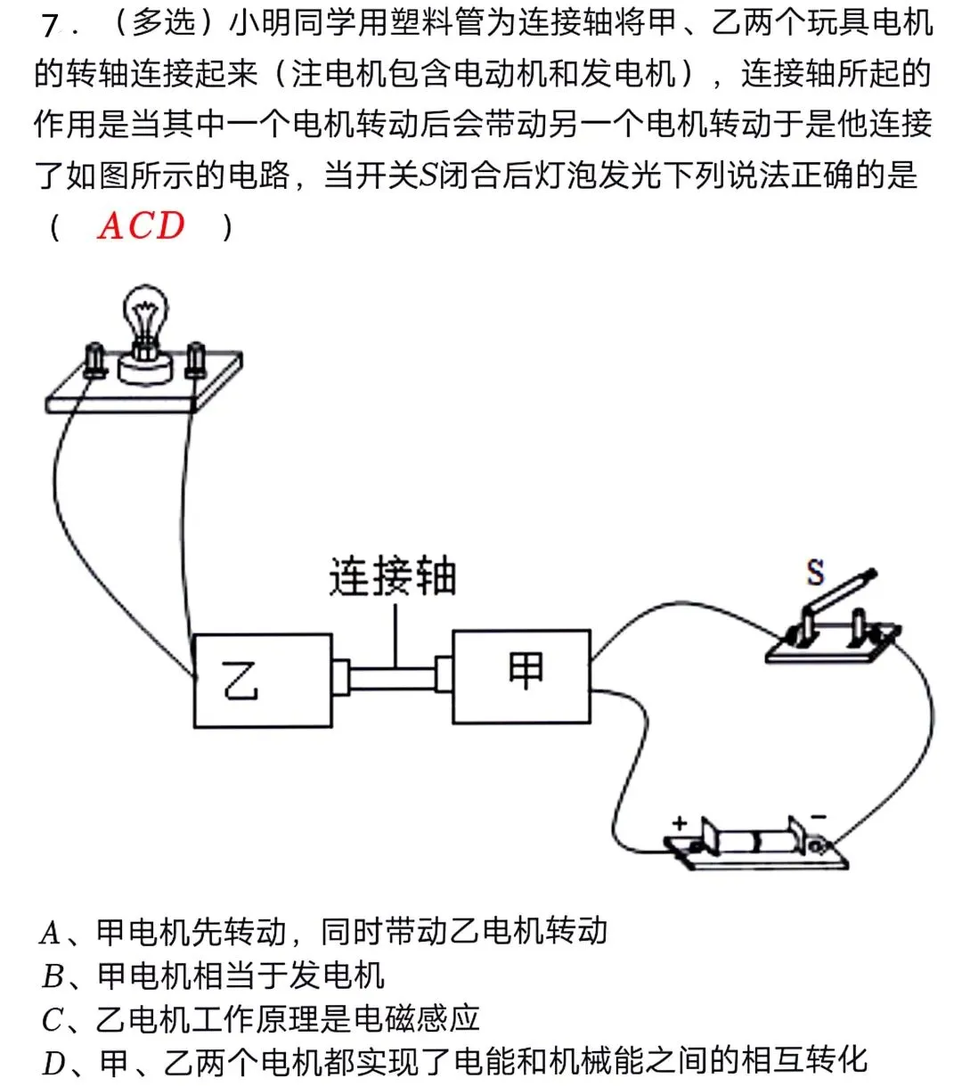 中考物理押题07电磁转换 第7张