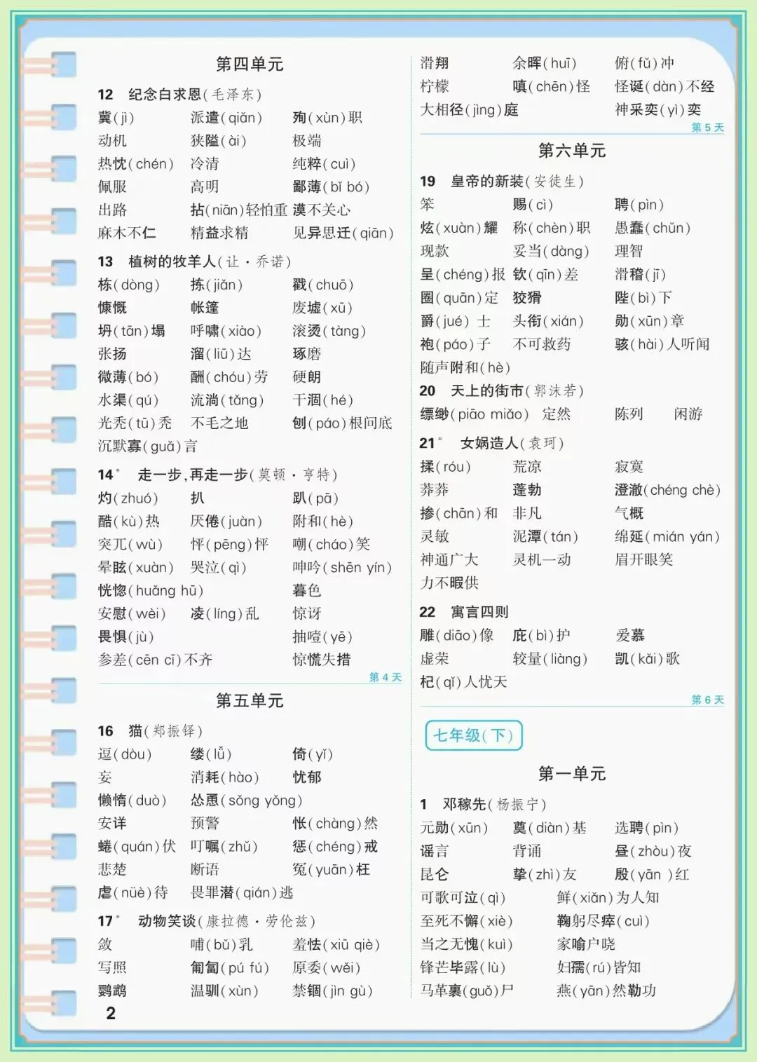 【中考语文知识点】中考语文7-9年级知识点总结,7-9年级语文基础知识背记手册(可下载打印) 第4张