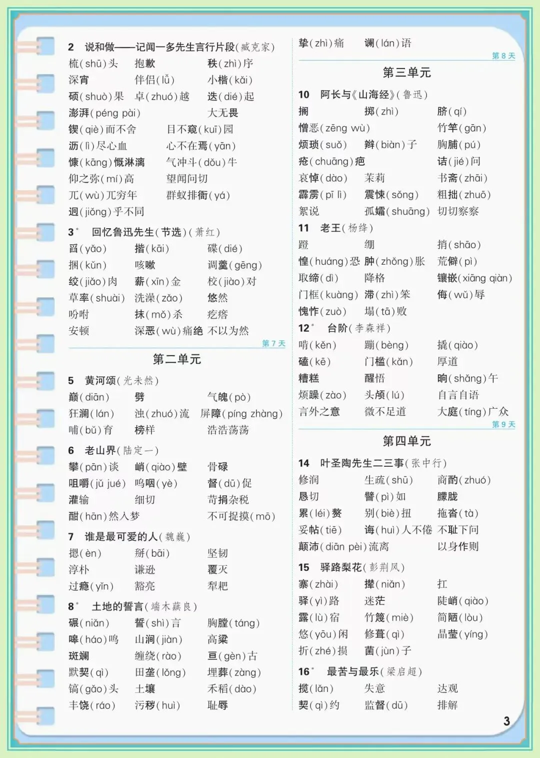 【中考语文知识点】中考语文7-9年级知识点总结,7-9年级语文基础知识背记手册(可下载打印) 第5张